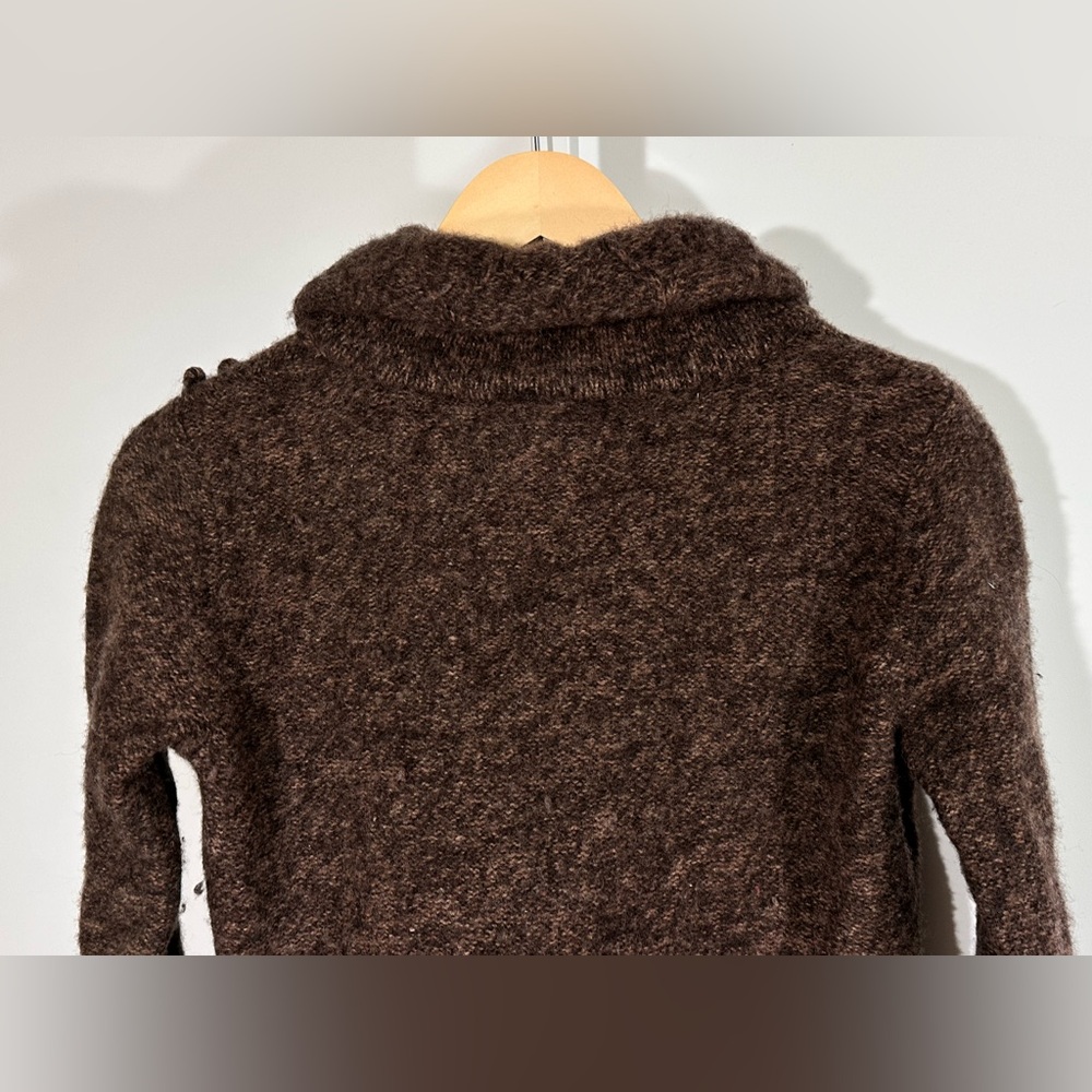 Chadwicks Textured Lambswool Button Cardigan Brow… - image 3